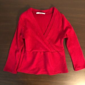 90s Vintage 3/4 vneck crop top